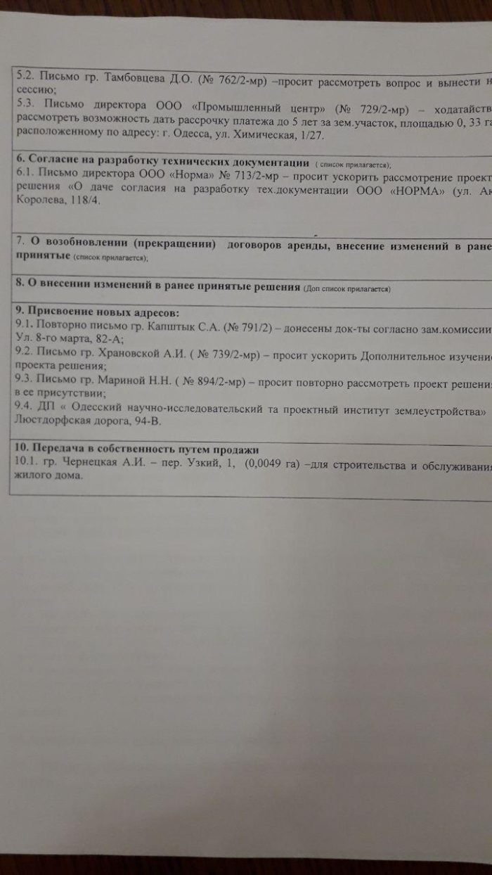 Земельная комиссия 19.07: новые границы парка в Лузановке и отвод земли на Варненской